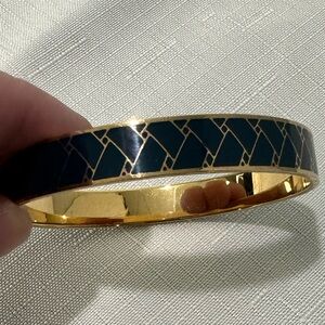 J Crew Blue & Gold Bangle Bracelet